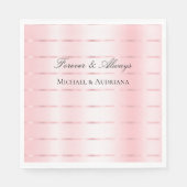 Hübsches Blush Pink Ribbon Wedding Brautparty Serviette (Vorderseite)