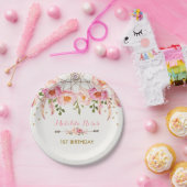 Hübsches Bohemisches BlumenDreamcatcher/Rosa u. Pappteller (Party)