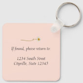 Hübsches bohemisches Blumenmonogramm oder Name Schlüsselanhänger (Rückseite)