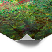 Hübsches Bohemisches Elephant Turquoise Tribal Mus Poster (Ecke)