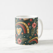 Hübsches Boho Floral Spring Garden Muster Kaffeetasse (VorderseiteRechts)