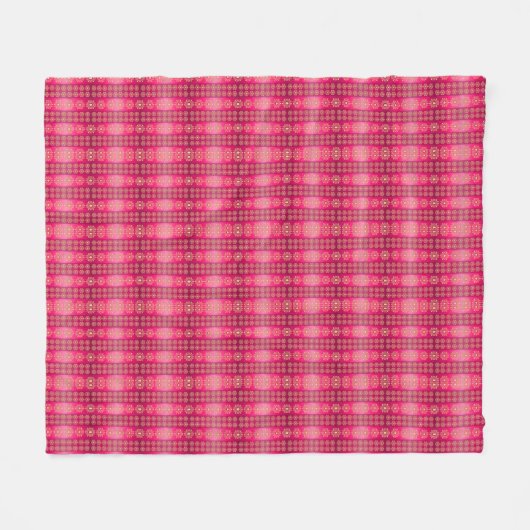 Hübsches Boho Pink-Muster Fleecedecke (Vorderseite (Horizontal))