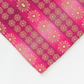 Hübsches Boho Pink-Muster Fleecedecke (Ecke)