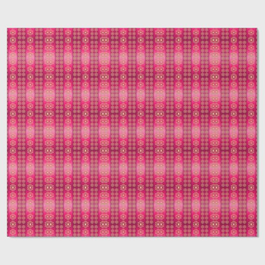 Hübsches Boho Pink-Muster Geschenkpapier (Flach)