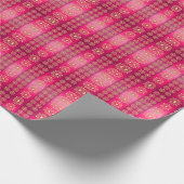 Hübsches Boho Pink-Muster Geschenkpapier (Ecke)