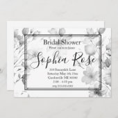 Hübsches Boho Wildblumen Brautparty Einladung (Vorne/Hinten)