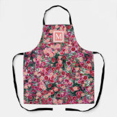 Hübsches bohrotes Rosa Pfirsichpfirsichrogramm Sch Schürze (Vorderseite)