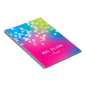 Hübsches Bokeh-farbiges Gradient-Notebook Notizblock (Rechte Seite)