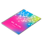 Hübsches Bokeh-farbiges Gradient-Notebook Notizblock (Linke Seite)