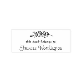 Hübsches botanisches "Dieses Buch gehört zu" Custo Gummistempel