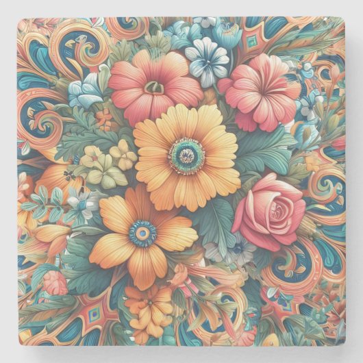 Hübsches Bouquet der Blume Steinuntersetzer (Vorderseite)