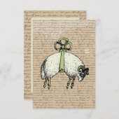 Hübsches Bow Sheep ~ Einladungen (Vorne/Hinten)