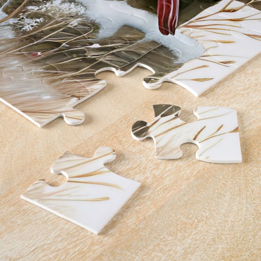 Hübsches Braun und Weiß Pferd Rustikaler Bauernhof Puzzle (Seite)