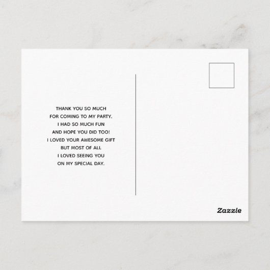 Hübsches braunes Pferd im Gras Vielen Dank Postkarte (Rückseite)