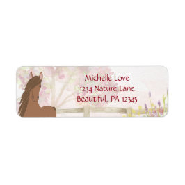 Hübsches Braunes Pferd und Blume