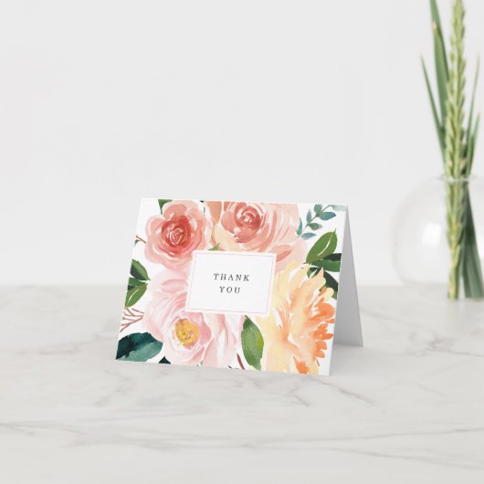 Hübsches Brautparty Dankeskarte (Vorderseite)