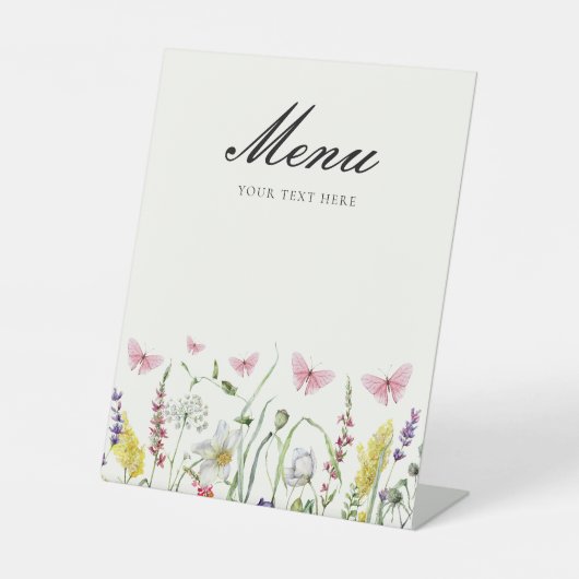 Hübsches Brautparty für Schmetterlinge Sockelschild (Vorderseite)