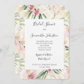 Hübsches Brautparty für tropische Orchideen-Blume Einladung (Vorne/Hinten)