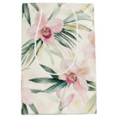 Hübsches Brautparty für tropische Orchideen-Blume Mittlere Geschenktüte (Vorderseite)
