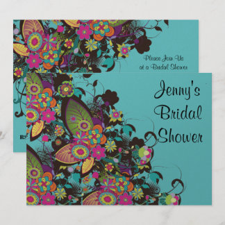 hübsches Brautparty für Vintage Blume Einladung