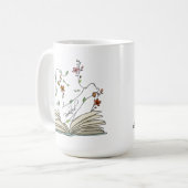 Hübsches Buch feine wilde Blume Geschenk für sie Kaffeetasse (Vorderseite Links)