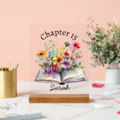Hübsches Bücherwurm-Acrylschild Acrylschild (Hochzeit)
