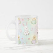 Hübsches Bunny Chick & Lamm Oster Muster Mattglastasse (Links)