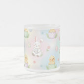 Hübsches Bunny Chick & Lamm Oster Muster Mattglastasse (Mittel)