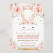 Hübsches Bunny Girl Baby Dusche / Blush Gold Kanin