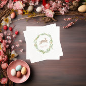 Hübsches Bunny Watercolor Happy Ostern Napkins Serviette