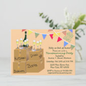 Hübsches, buntes Party Einladung (Stehend Vorderseite)