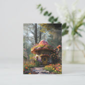 Hübsches buntes Pilzhaus Feiertagspostkarte (Stehend Vorderseite)