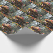 Hübsches buntes Pilzhaus Geschenkpapier (Ecke)