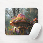 Hübsches buntes Pilzhaus Mousepad (Mit Mouse)