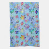 Hübsches buntes Schneeflocke-Weihnachtsmuster Küchentuch (Vertikal)