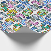 Hübsches, buntes Sockenmuster Geschenkpapier (Ecke)