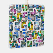 Hübsches, buntes Sockenmuster Keramikornament (Rechts)