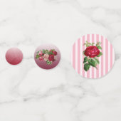 Hübsches Burgund und rosa Rose Confetti Konfetti (Vorderseiten)