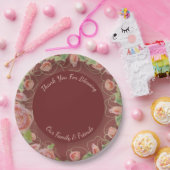 Hübsches Burgundy Pappteller (Party)