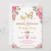 Hübsches Butterfly-Brautparty Einladung (Vorderseite)