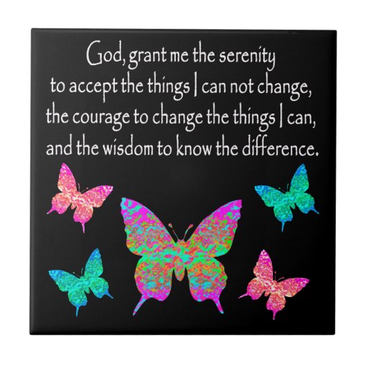 HÜBSCHES BUTTERFLY SERENITY PRAYER-DESIGN FLIESE (Vorderseite)