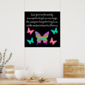 HÜBSCHES BUTTERFLY SERENITY PRAYER-DESIGN POSTER (Küche)