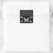 HÜBSCHES BUTTERFLY SERENITY PRAYER-DESIGN QUADRATISCHER AUFKLEBER (Tasche)