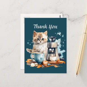 Hübsches Café Danke an die Händler oder Lieferante Postkarte