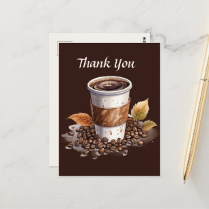 Hübsches Café danke an Lieferanten Postkarte