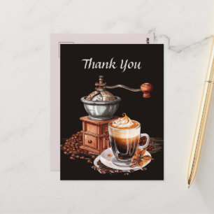 Hübsches Café Danke oder Händler Postkarte
