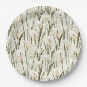 Hübsches Calla Lilly Blume Brautparty Pappteller (Vorderseite)