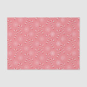 Hübsches Candy Cane Muster rosa Tissue Seidenpapier (Vorderseite)