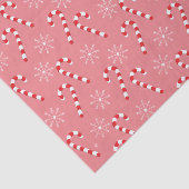 Hübsches Candy Cane Muster rosa Tissue Seidenpapier (Ausschnitt)