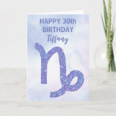 Hübsches Capricorn Astrologie Zeichen Custom Gebur Karte (Vorderseite)